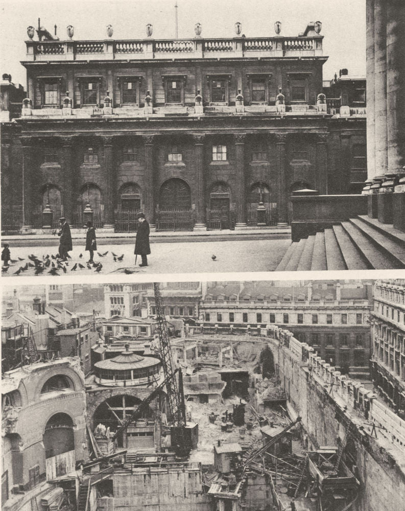 LONDON. Old Bank of England. Sampson. Rotunda 1926 vintage print picture